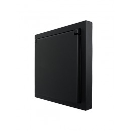 Розетка 1-мест. с/з с крышкой ПБТ СП ZIMA IP20 16А безвинт. зажим черн. бархат LEZARD 704-4288-123BQC