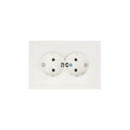 Розетка 2-мест. с/з СП ZIMA IP20 16А ПБТ безвинт. зажим слон. кость LEZARD 704-9000-127BQC