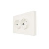 Розетка 2-мест. с/з СП ZIMA IP20 16А ПБТ безвинт. зажим слон. кость LEZARD 704-9000-127BQC