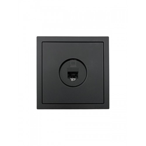 Розетка компьютерная 1-мест. СП ZIMA IP20 черн. бархат LEZARD 704-4288-140