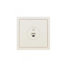 Розетка компьютерная 1-мест. СП ZIMA IP20 слон. кость LEZARD 704-9088-139