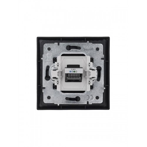 Розетка телефонная евро СП ZIMA IP20 черн. бархат LEZARD 704-4288-137