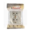 Розетка 2-м ОП LETO с заземл. закрытый корпус ПБТ крем LEZARD 752-0300-127B