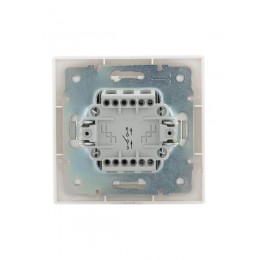 Выключатель 1-кл. СП Mira 10А IP20 с бел.вставкой бел. LEZARD 701-0202-100