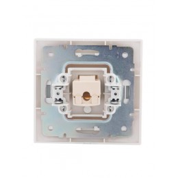 Розетка компьютерная 1-м СП Mira RJ45 бел./сер. LEZARD 701-0215-139