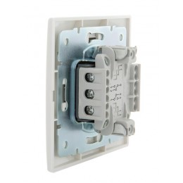 Переключатель проходной 2-кл. СП Mira 10А IP20 с бел.вставкой бел. LEZARD 701-0202-106