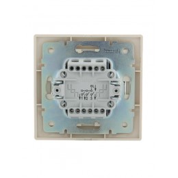 Выключатель 3-кл. СП Mira 10А IP20 со вставкой крем. LEZARD 701-0303-109