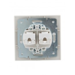 Розетка компьютерная 2-м СП Mira RJ45 бел./бел. LEZARD 701-0202-141