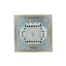 Переключатель проходной 1-кл. СП Mira 10А IP20 со вставкой крем. LEZARD 701-0303-105