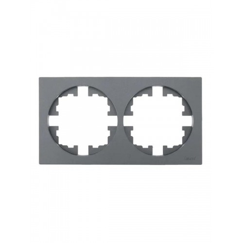 Рамка 2-м OSEN горизонт. квадрат сер. матов. LEZARD 743-7400-147