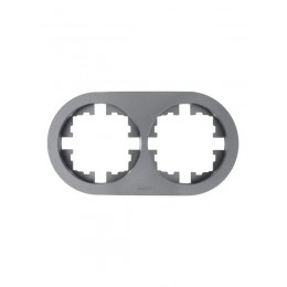 Рамка 2-м OSEN горизонт. круглая сер. матов. LEZARD 744-7400-147