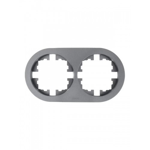 Рамка 2-м OSEN горизонт. круглая сер. матов. LEZARD 744-7400-147