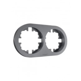 Рамка 2-м OSEN горизонт. круглая сер. матов. LEZARD 744-7400-147