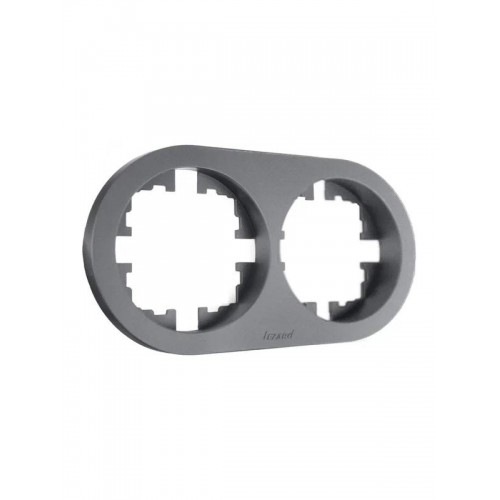 Рамка 2-м OSEN горизонт. круглая сер. матов. LEZARD 744-7400-147