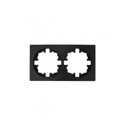 Рамка 2-м OSEN горизонт. квадрат черн. бархат LEZARD 743-4200-147