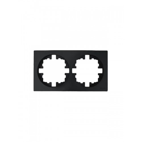 Рамка 2-м OSEN горизонт. квадрат черн. бархат LEZARD 743-4200-147