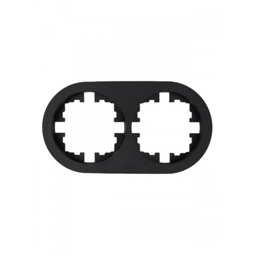 Рамка 2-м OSEN горизонт. круглая черн. бархат LEZARD 744-4200-147