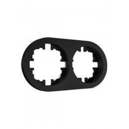 Рамка 2-м OSEN горизонт. круглая черн. бархат LEZARD 744-4200-147