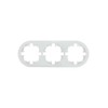 Рамка 3-м OSEN горизонт. круглая бел. LEZARD 744-0200-148