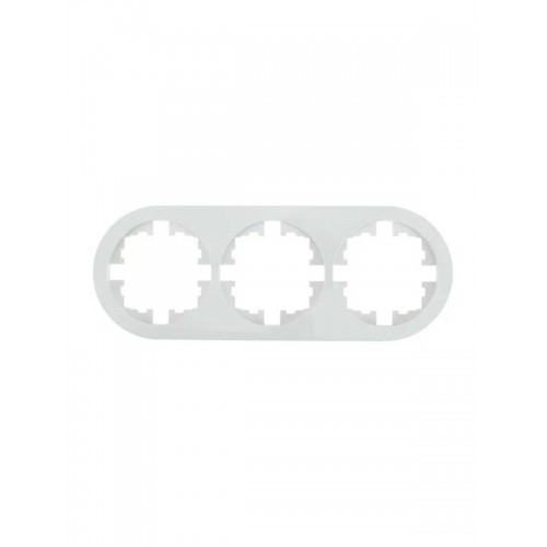 Рамка 3-м OSEN горизонт. круглая бел. LEZARD 744-0200-148