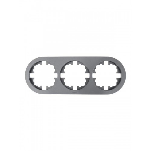 Рамка 3-м OSEN горизонт. круглая сер. матов. LEZARD 744-7400-148