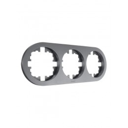 Рамка 3-м OSEN горизонт. круглая сер. матов. LEZARD 744-7400-148