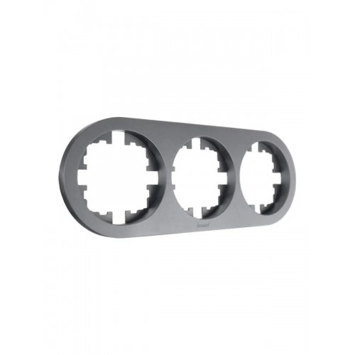 Рамка 3-м OSEN горизонт. круглая сер. матов. LEZARD 744-7400-148