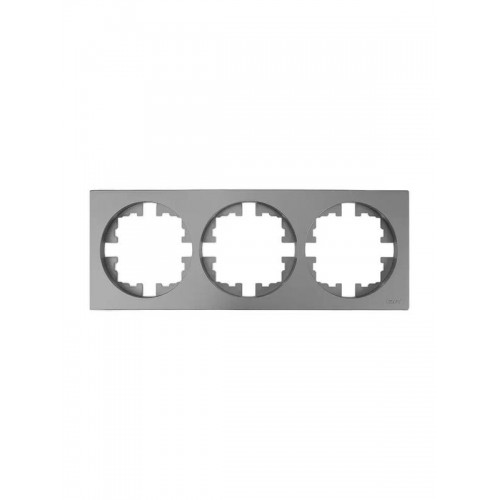 Рамка 3-м OSEN горизонт. квадрат сер. матов.LEZARD 743-7400-148