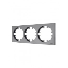 Рамка 3-м OSEN горизонт. квадрат сер. матов.LEZARD 743-7400-148