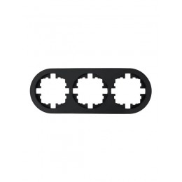 Рамка 3-м OSEN горизонт. круглая черн. бархат LEZARD 744-4200-148