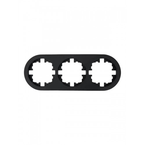 Рамка 3-м OSEN горизонт. круглая черн. бархат LEZARD 744-4200-148