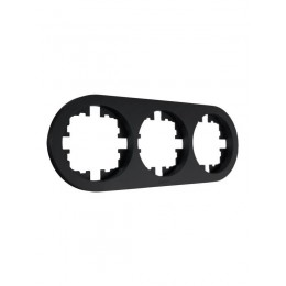 Рамка 3-м OSEN горизонт. круглая черн. бархат LEZARD 744-4200-148