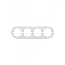 Рамка 4-м OSEN горизонт. круглая бел. LEZARD 744-0200-149