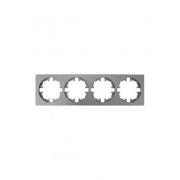 Рамка 4-м OSEN горизонт. квадрат сер. матов. LEZARD 743-7400-149