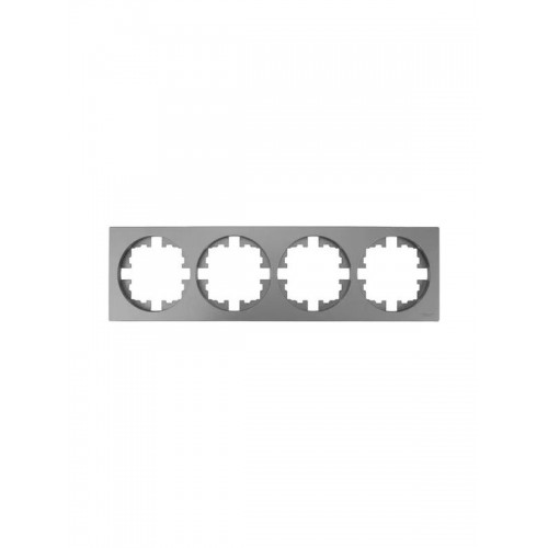 Рамка 4-м OSEN горизонт. квадрат сер. матов. LEZARD 743-7400-149