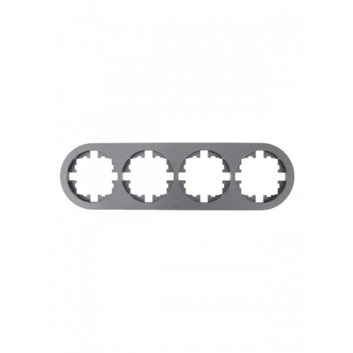 Рамка 4-м OSEN горизонт. круглая сер. матов. LEZARD 744-7400-149