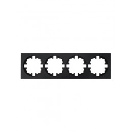 Рамка 4-м OSEN горизонт. квадрат механизм черн. бархат LEZARD 743-4200-149