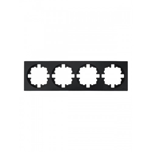 Рамка 4-м OSEN горизонт. квадрат механизм черн. бархат LEZARD 743-4200-149