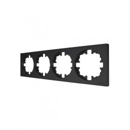 Рамка 4-м OSEN горизонт. квадрат механизм черн. бархат LEZARD 743-4200-149