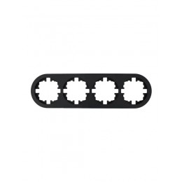 Рамка 4-м OSEN горизонт. круглая механизм черн. бархат LEZARD 744-4200-149