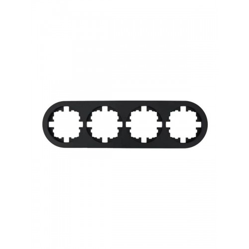 Рамка 4-м OSEN горизонт. круглая механизм черн. бархат LEZARD 744-4200-149