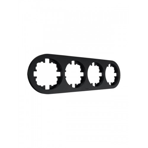 Рамка 4-м OSEN горизонт. круглая механизм черн. бархат LEZARD 744-4200-149