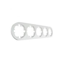 Рамка 5-м OSEN горизонт. круглая бел. LEZARD 744-0200-150