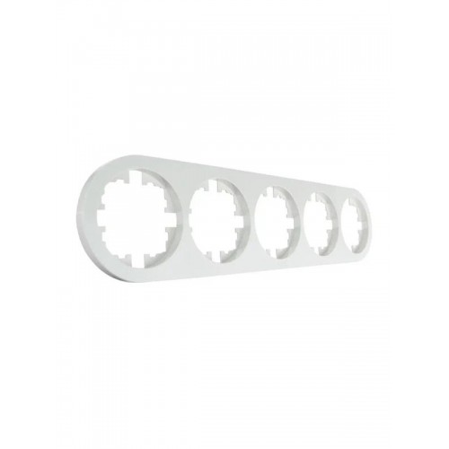 Рамка 5-м OSEN горизонт. круглая бел. LEZARD 744-0200-150