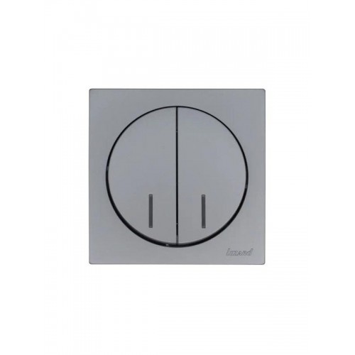 Выключатель 2-кл. СП OSEN 10А IP20 с подсветкой механизм сер. матов. LEZARD 743-7488-112