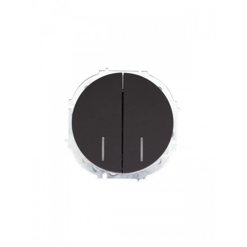 Выключатель 2-кл. СП OSEN 10А IP20 с подсветкой механизм черн. бархат LEZARD 743-4288-112