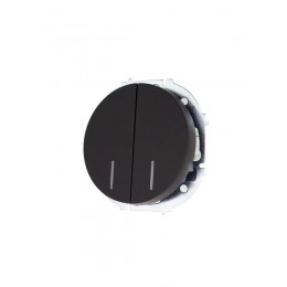 Выключатель 2-кл. СП OSEN 10А IP20 с подсветкой механизм черн. бархат LEZARD 743-4288-112