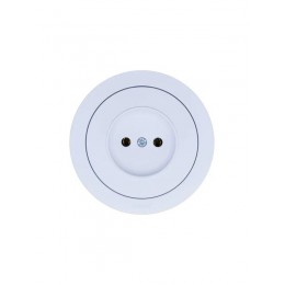 Розетка 1-м СП OSEN без заземл. ПБТ бел. LEZARD 743-0288-121B