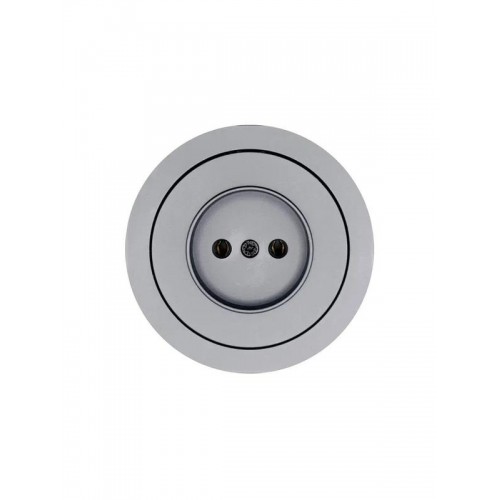 Розетка 1-м СП OSEN без заземл. ПБТ механизм сер. матов. LEZARD 743-7488-121B