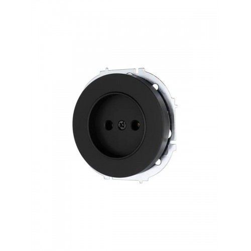 Розетка 1-м СП OSEN без заземл. ПБТ механизм черн. бархат LEZARD 743-4288-121B